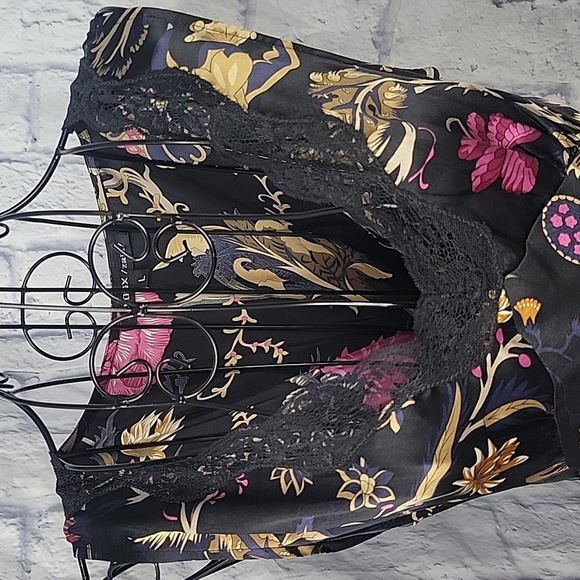 JALOUX/ZALU Floral Lacey Silk Women's‎ Lingerie Large - Picture 2 of 9
